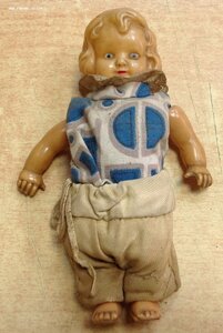Кукла Девочка клеймо ОХС старая 1940-50 гг