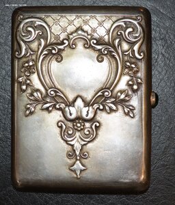 Портсигар. Серебро 875 пробы.