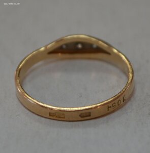 Кольцо. Золото 583 пробы. Бриллианты.