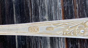 Чайные ложки, вилки для лимона, стопка 875 пробы!