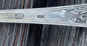 Чайные ложки, вилки для лимона, стопка 875 пробы!