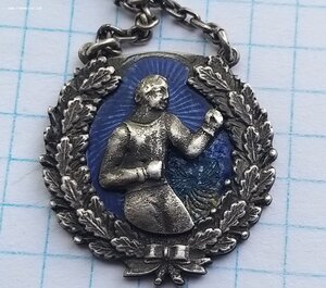 Знак за первый разряд по боксу 1929 год (серебро,эмаль)