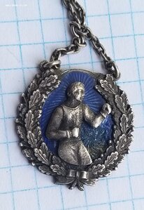 Знак за первый разряд по боксу 1929 год (серебро,эмаль)