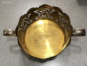 Огромная серебряная ваза СССР. В родной коробке В люксе. 875