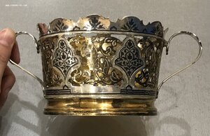 Огромная серебряная ваза СССР. В родной коробке В люксе. 875