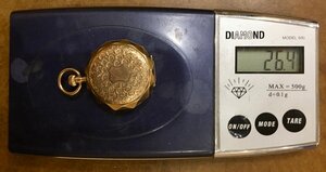 Золотые карманные часы Remotoir. 56 проба.