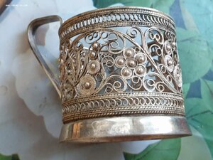 ДВА подстаканника серебрение. Состояние!