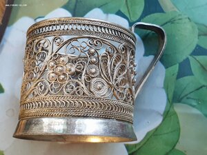 ДВА подстаканника серебрение. Состояние!