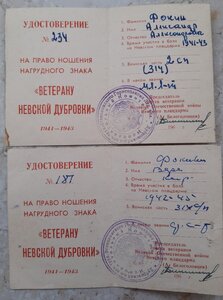 Документы на Фокиных