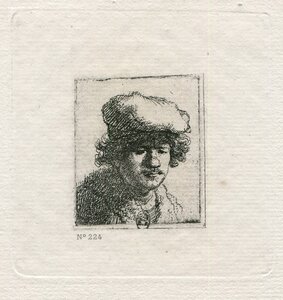 Гелиогравюра Рембрандт 224 автопортрет Rembrandt au bonnet