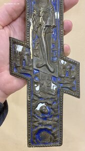 Большой крест-распятие в эмалях. Без Солнца и Луны