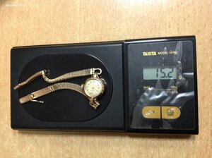 Часы золотые женские с браслетом проба 583 Советские