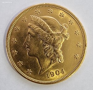 Америка 20 долларов 1904 год Двуглавый орёл