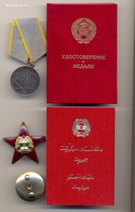 За БЗ указ от 20.12.85г. и Храбрость ДРА