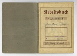 Трудовые нем. книжки «arbeitsbuch»