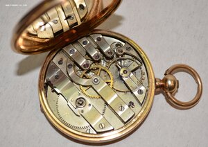 Часы "Т. Fleury" c цепочкой, подвеской и ключом. Золото.