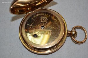 Часы "Т. Fleury" c цепочкой, подвеской и ключом. Золото.