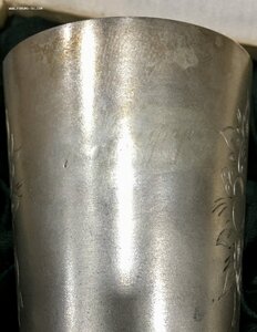 Три серебряных стопы 875 пробы, в коробке.