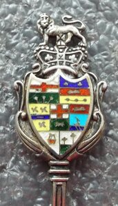 вилочка для лимона,эмаль,серебро 900