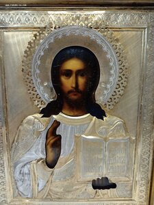 Икона Вседержитель. оклад серебро 84 пр