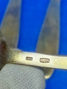 Ложки чайные. Серебро 916. Эмаль