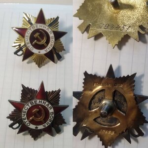 Комплект наград на Летчика (БКЗ - 3шт, КЗ -1, Звезда ВОВ 2шт