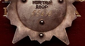 Орден Октябрьской Революции № 55.030 + Документ