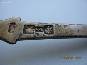 Ложки 2шт ,ситечко для чая .Серебро 84 Чернь