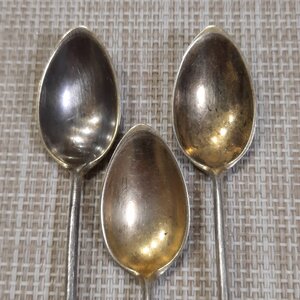 Чайные ложки - серебро 875 чернь
