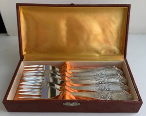 Комплект вилок 6 штук 875 пробы в коробке, ЛЮКС!