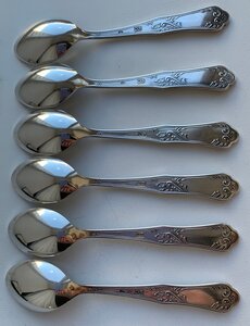 Комплект чайных ложек 6 штук 875 пробы в коробке, ЛЮКС!