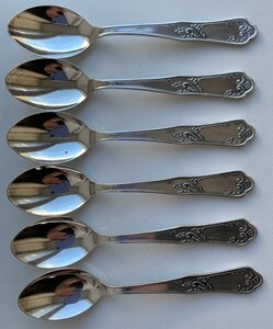 Комплект чайных ложек 6 штук 875 пробы в коробке, ЛЮКС!