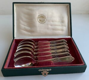 Комплект чайных ложек 6 штук 875 пробы в коробке, ЛЮКС!