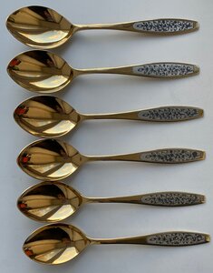 Комплект столовых ложек СЕВЕРНАЯ ЧЕРНЬ 6 шт в коробке, ЛЮКС!