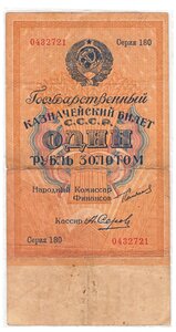 1 рубль Золотом 1924