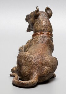 статуэтка лежащая собака,нюрнбергское олово,кон. XIX – нач.