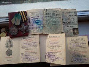 Снайпер. Слава 3 ст 801325 с ОК и УК, Отвага, благодарности