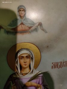 Икона на фарфоре Св.Муч. Лидия ИФЗ?