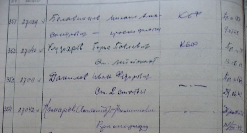 Отвага № 27.042 марсового Ленинградского АСО ЭПРОН