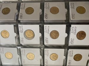 20 франков Франция 1854-1912 год золото лот 24 шт