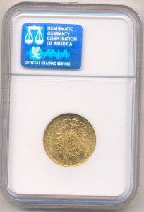 20 М 1872 в слабе MS62