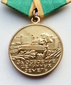 Медаль За освоение целинных земель,  документ.