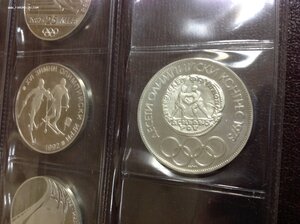 11 монет Болгарии Серебро Олимпиада с 1973 по 2000 гг