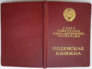 Орденская от Горкина. Нет названия ордена и номера.