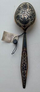 Ложка столовая СЕВЕРНАЯ ЧЕРНЬ 875 пробы, новая с биркой!