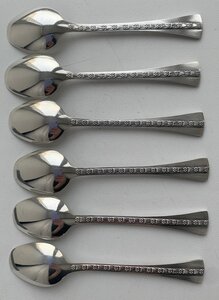 Комплект кофейных ложек "Централь" 916 пробы, 6 штук.