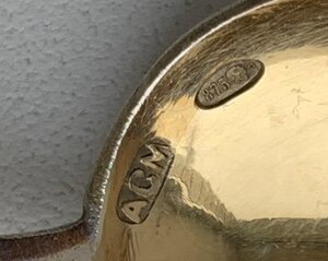 Комплект красивых довоенных чайных ложек 875 пробы, 6 штук.