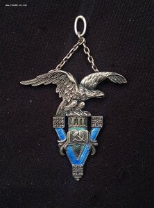 Гимназический жетон Свенсона,84 проба,эмаль,люкс