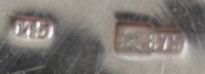 Пара стопок  ((НЭП?) Ag875, позолота,штихель.)