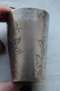 Стопка Серебро Позолота 875